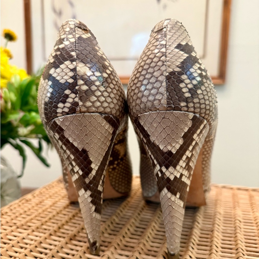 Bally genuine natural python snakeskin pumps - image 2